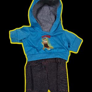Dinasour Hoodie and Jean's
