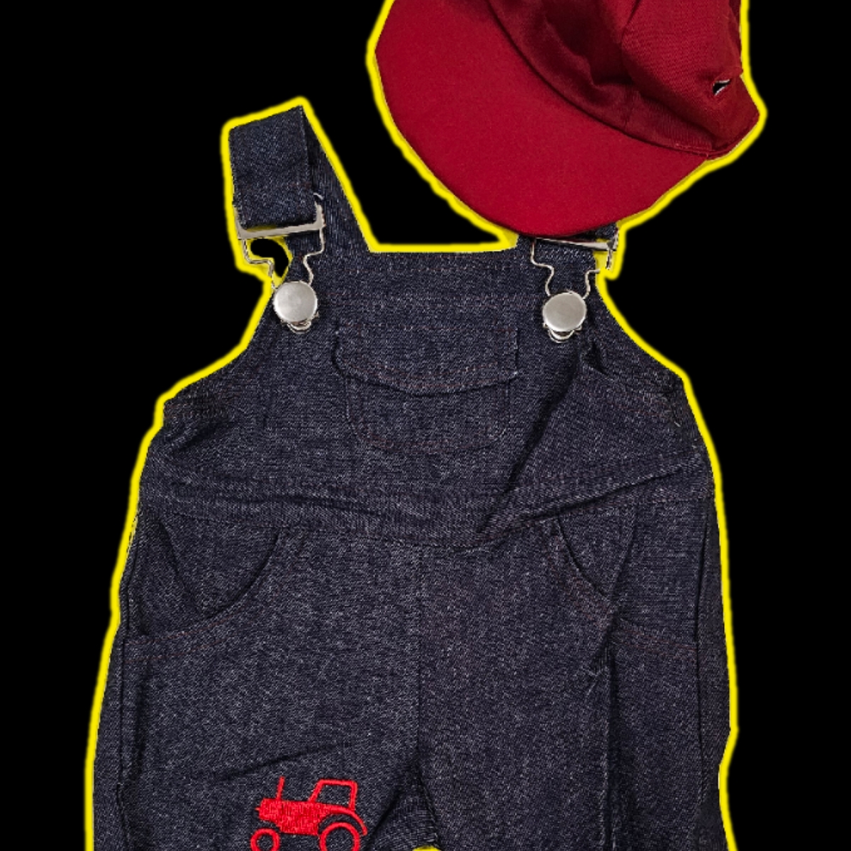 Dungaree and Cap Outfit