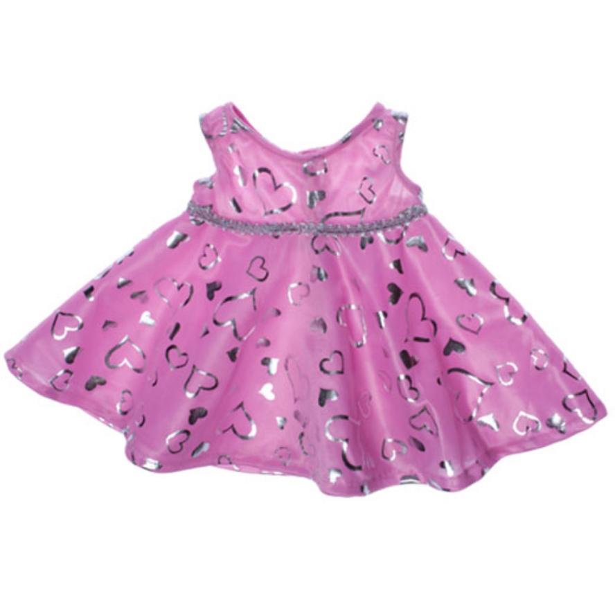 16" pink hearts dress