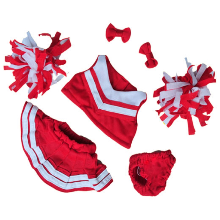 8" red cheerleader