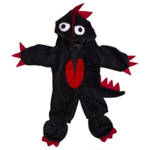 8" black red dragon onsie