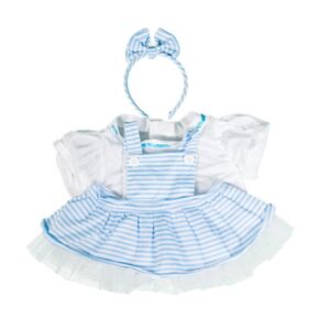 8" blue white stripes dress