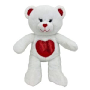16" red heart bear