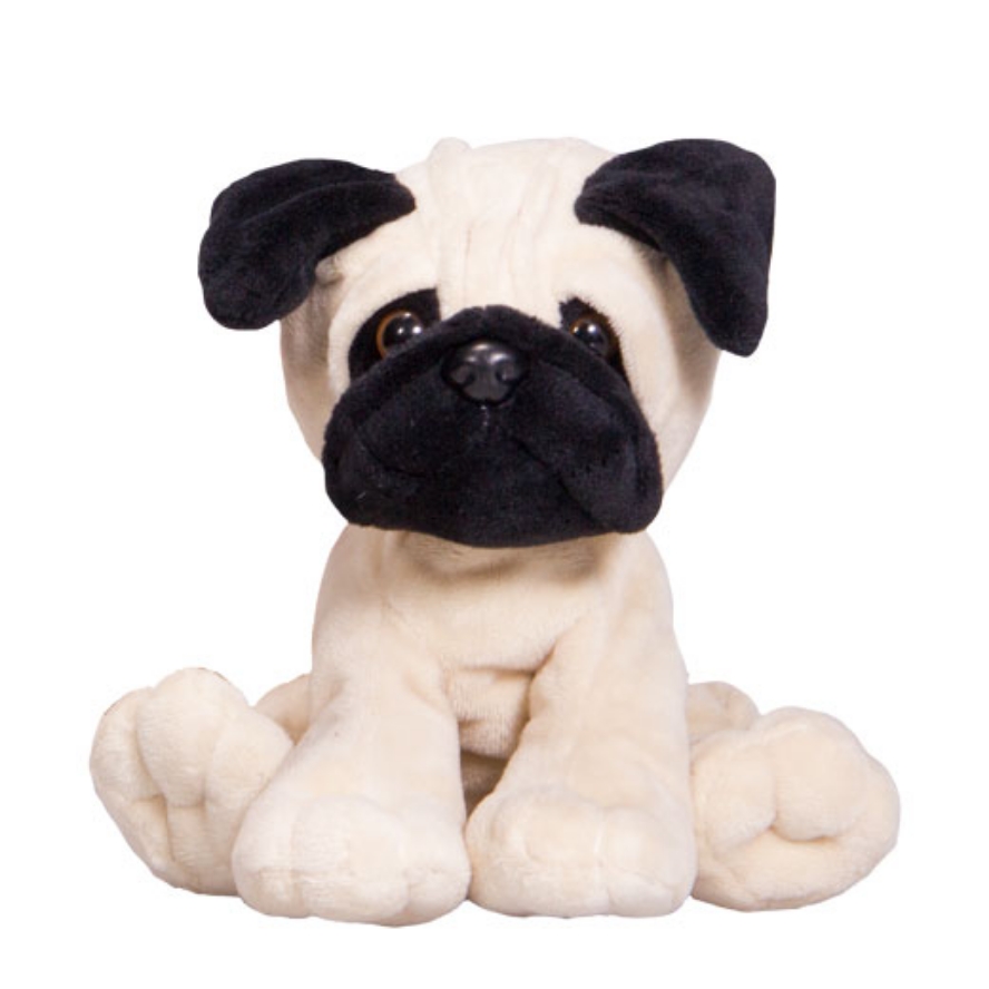 8" pug dog